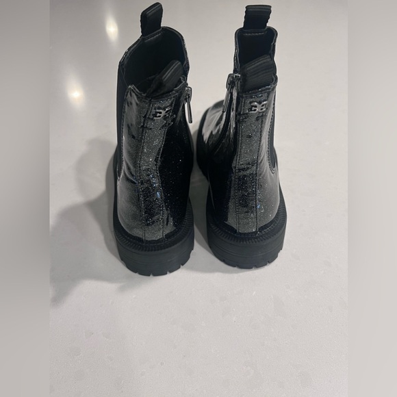 Sam Edelman Girls Black Glitter Laguna Chelsea Boot Combat Sz 4 New - Picture 6 of 7